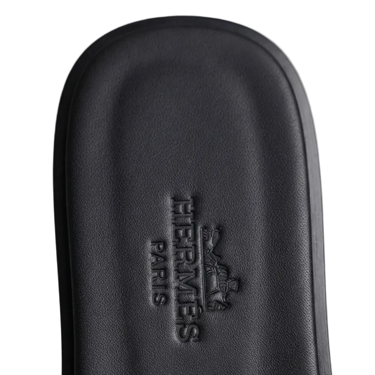 Hermès Oran Slides – White & Black