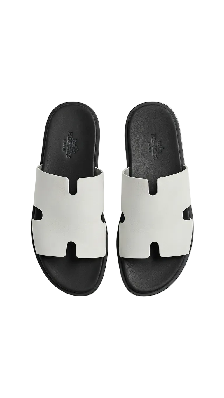 Hermès Oran Slides – White & Black