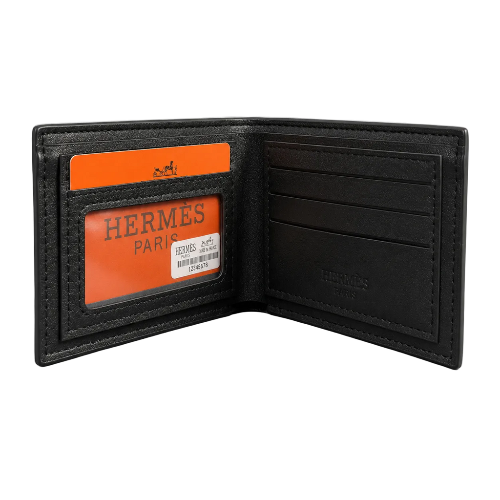 Hermès Leather Wallet – Black