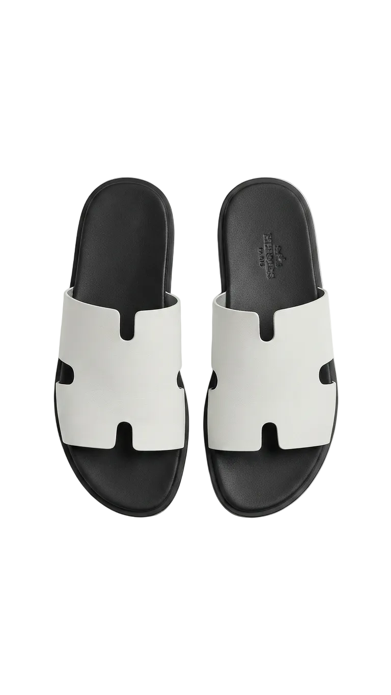 Hermès Oran Slides – White & Black